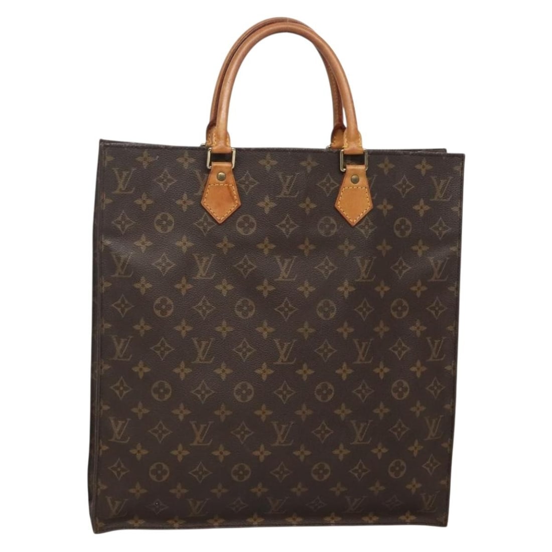 LOUIS VUITTON Monogram Sac Plat Hand Bag M51140 Authentic France: LOUIS VUITTON Monogram Sac Plat Hand Bag M51140 Authentic France Experience luxury with this LOUIS VUITTON Monogram Sac Plat Hand Bag, a timeless piece from the iconic French brand. Crafted from durab