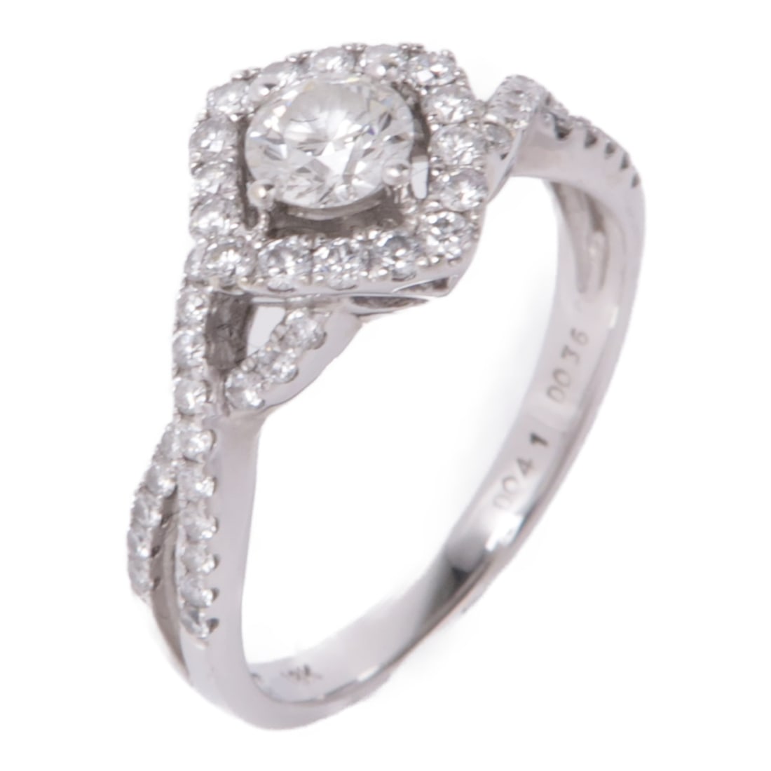 Elegant 18K White Gold Diamond Ring US 7.5 by JEWELRY (1 of 11)