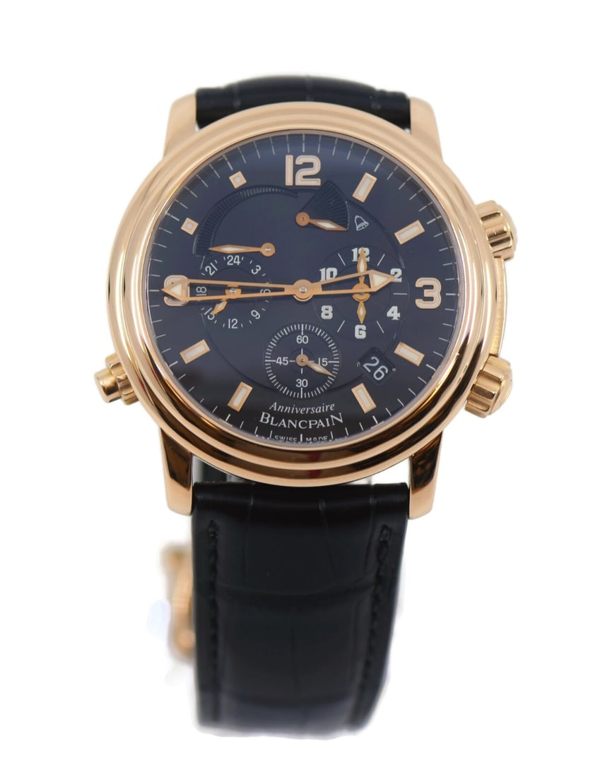 Blancpain Leman Reveil GMT 18K Rose Gold Watch Ref 2041 (1 of 3)
