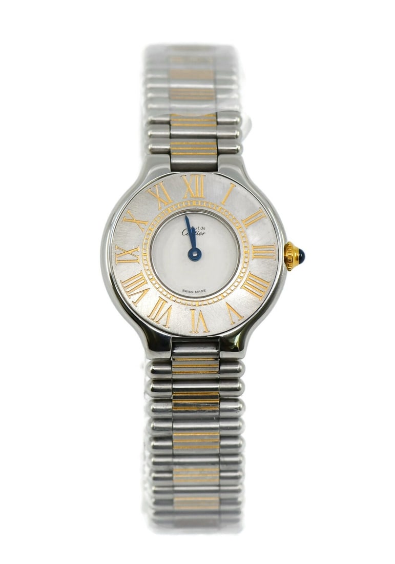 Cartier Must 21 Two Tone Quartz Watch 28mm Ref 125000 Authentic Boxed (1 of 5)