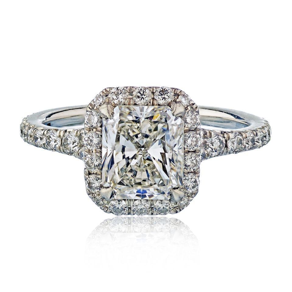 1.53 Carat GIA Radiant Cut Halo Engagement Ring (1 of 1)