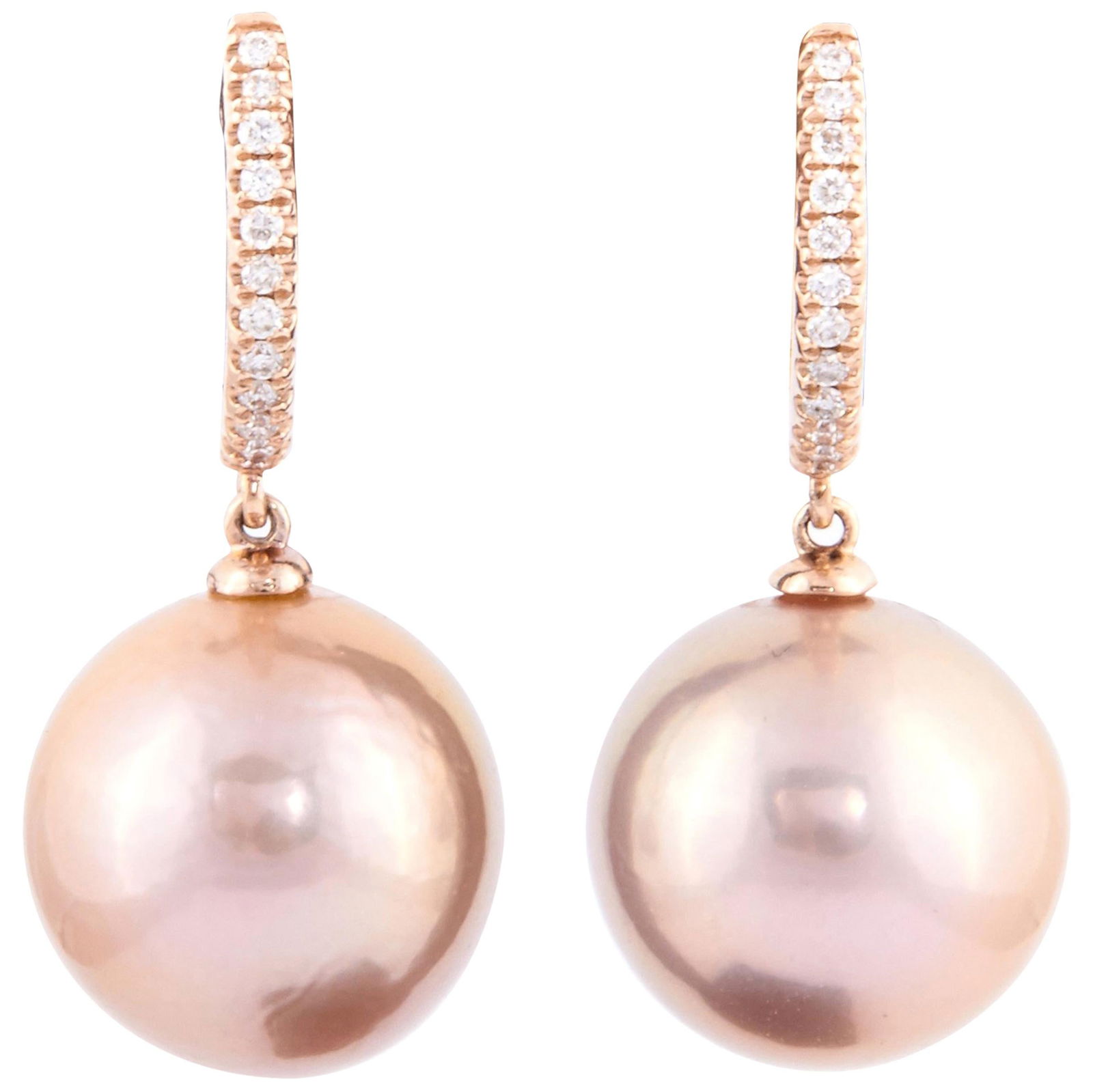 Harbor Diamonds 14K Rose Gold Pink Pearl Diamond Drop Earrings: Harbor Diamonds 14K Rose Gold Pink Pearl Diamond Drop Earrings Elevate your elegance with these stunning drop earrings crafted from 14K rose gold. Featuring two exquisite pink freshwater cultured pear