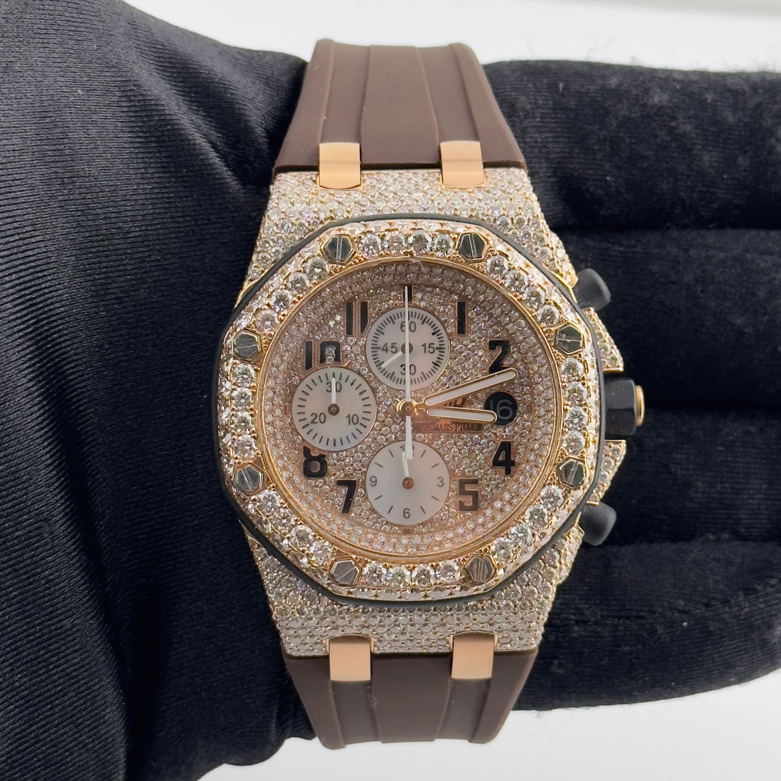 Audemars Piguet Royal Oak Offshore 26470OR Iced Out Arabic Dial 18k Rose Gold (1 of 3)