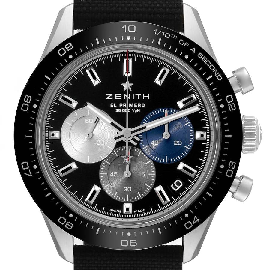 Zenith Chronomaster Sport Black Dial Leather 03.3100.3600/21.M3100: Zenith Chronomaster Sport Black Dial Leather 03.3100.3600/21.M3100 Introducing the Zenith Chronomaster Sport, a stunning timepiece designed for men. This watch features a sleek black dial set in a fix