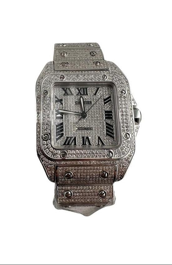 Cartier Santos 100 XL Diamond Bezel Mens Watch Ref 3774 (1 of 3)