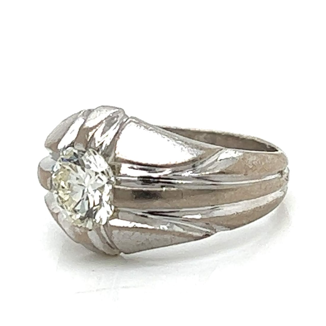 Art Deco Platinum Ring 1.10 Ct Diamond J-K VVS1 - 2
