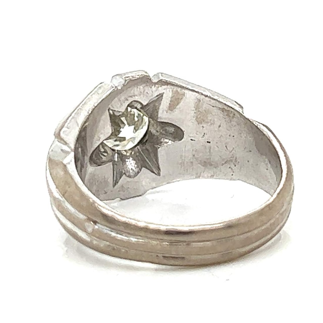 Art Deco Platinum Ring 1.10 Ct Diamond J-K VVS1 - 3