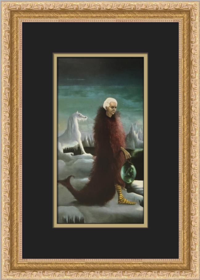 Leonora Carrington Portrait of Max Ernst Custom Framed Surrealist Print 16x11: Leonora Carrington Portrait of Max Ernst Custom Framed Surrealist Print 16x11 This stunning custom framed print features Leonora Carrington's "Portrait of Max Ernst," a remarkable representation of su