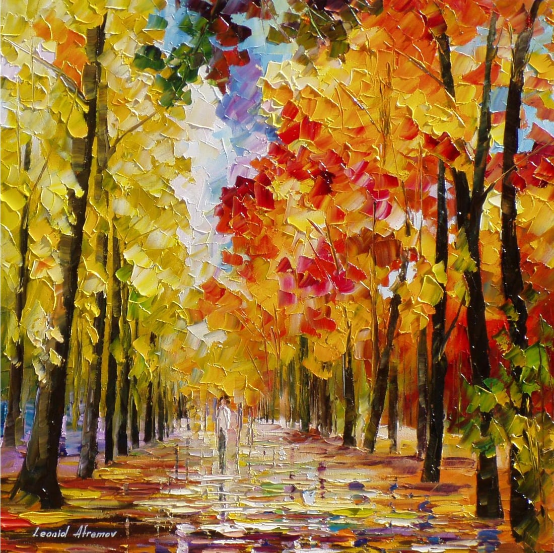 Beautiful Day Limited Edition Giclee 1/25 by Leonid Afremov on Canvas: Beautiful Day Limited Edition Giclee 1/25 by Leonid Afremov on Canvas "Beautiful Day" is a striking limited edition giclee artwork by renowned artist Leonid Afremov, part of a small series of only 25