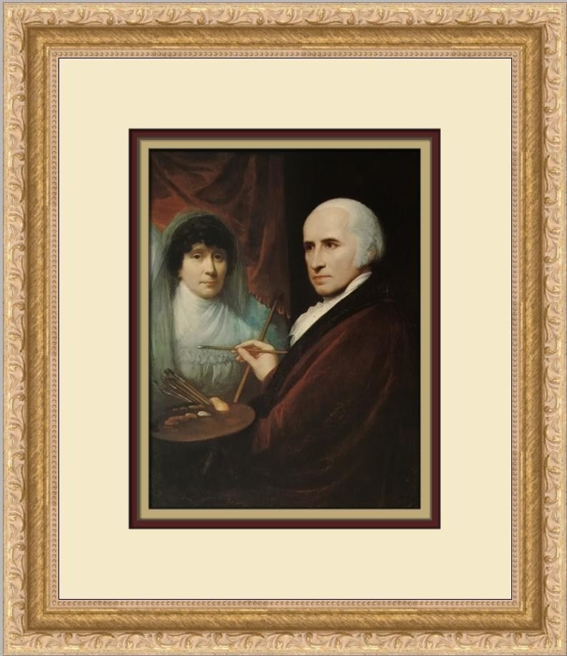 Benjamin West Self-Portrait Custom Framed Print 14 x 14 Art: Benjamin West Self-Portrait Custom Framed Print 14 x 14 Art This exquisite custom framed print features Benjamin West's renowned Self-Portrait, showcasing a blend of Expressionism, Impressionism, and
