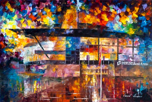 Suntrust Arena Limited Edition 1/25 Giclee by Leonid Afremov: Suntrust Arena Limited Edition 1/25 Giclee by Leonid Afremov Experience the beauty of "Suntrust Arena," a limited edition giclee artwork by renowned artist Leonid Afremov. This exclusive piece is hand