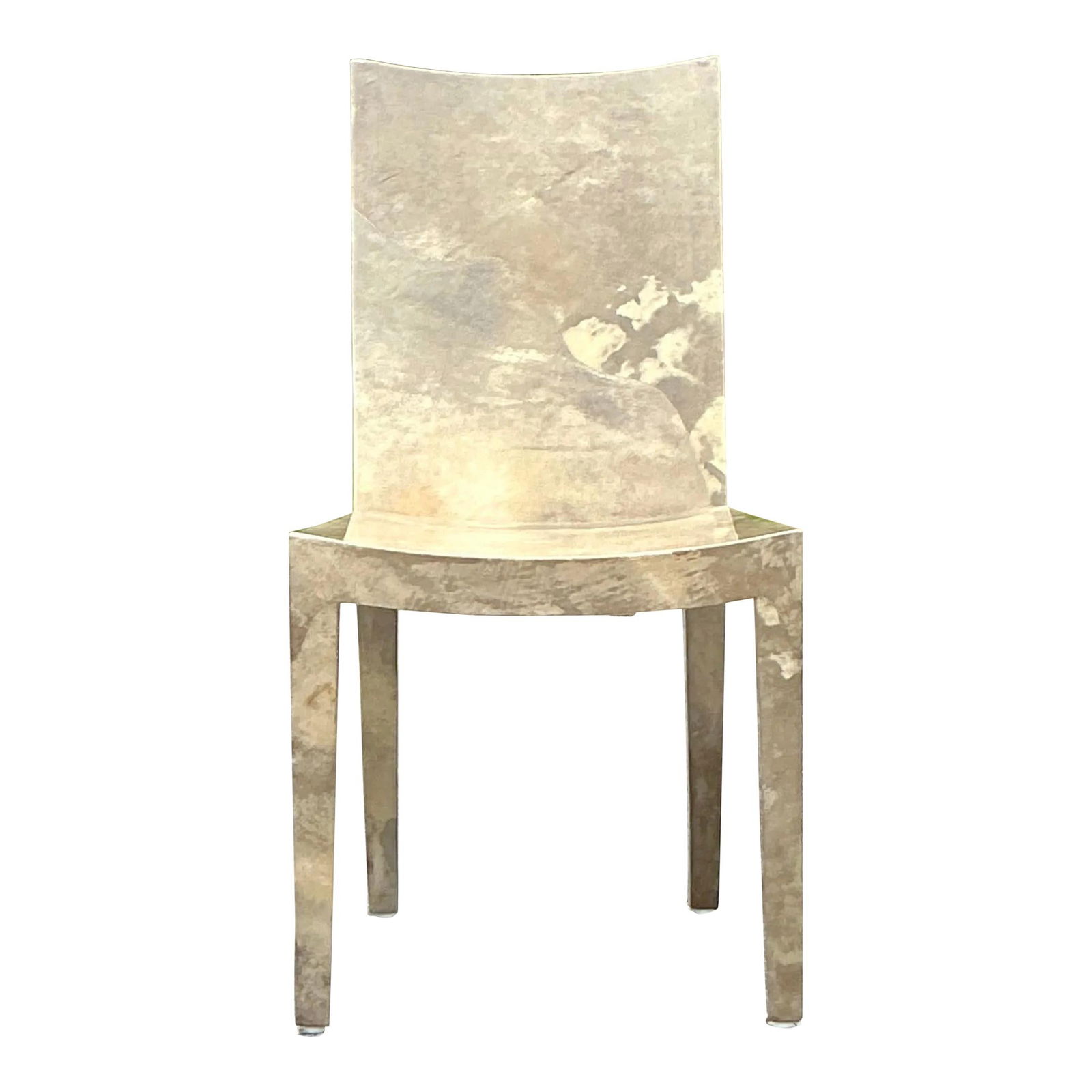 Vintage Lacquered Goatskin JMF Chair by Karl Springer: Vintage Lacquered Goatskin JMF Chair by Karl Springer Elevate your interior with the Vintage Contemporary Lacquered Goatskin "JMF" Chair, inspired by the iconic designs of Karl Springer. This exquisit