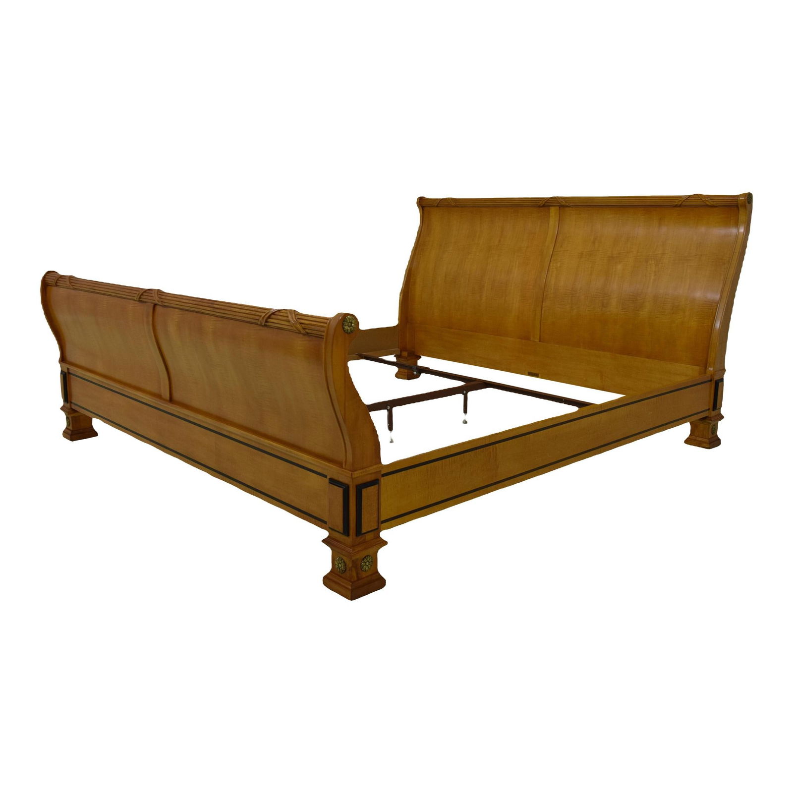 Thomasville Grand Classics King Size French Empire Bed Satinwood: Thomasville Grand Classics King Size French Empire Bed Satinwood Experience timeless elegance with this Thomasville Grand Classics King Size French Empire Bed. Crafted with high-quality construction,