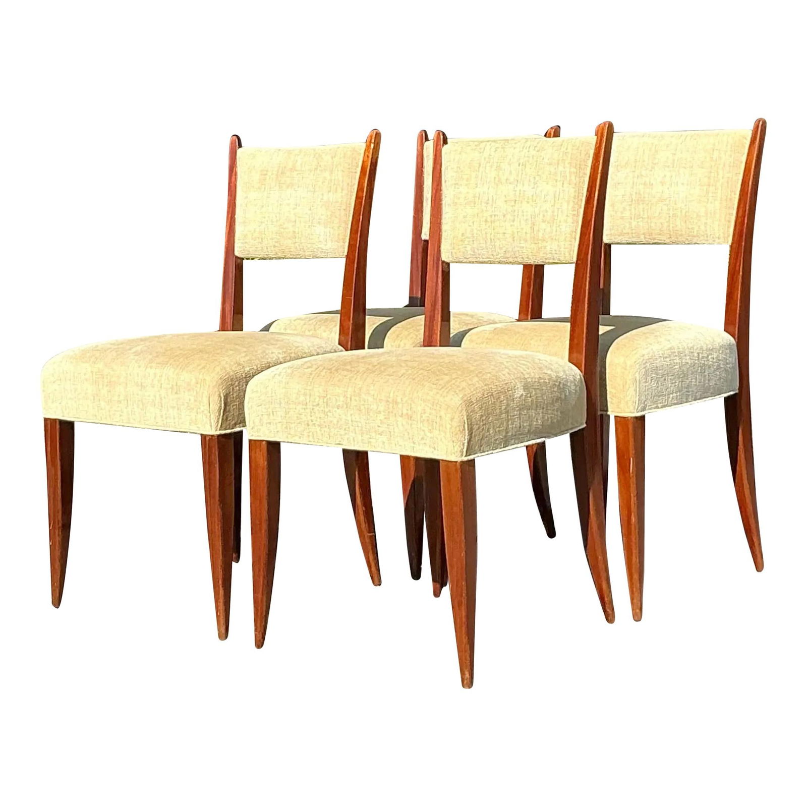 Set of 4 Vintage French Deco Dining Chairs Art Deco Design (1 of 8)