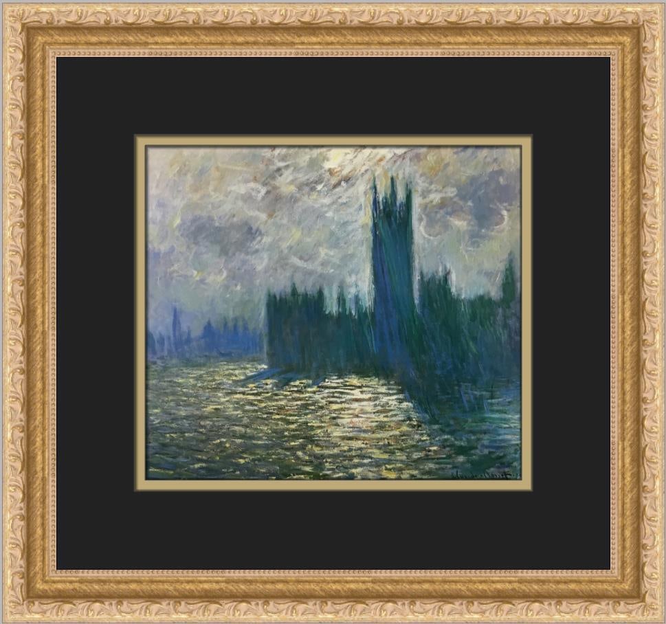 Claude Monet London Houses of Parliament Custom Framed Impressionist Print (1 of 2)