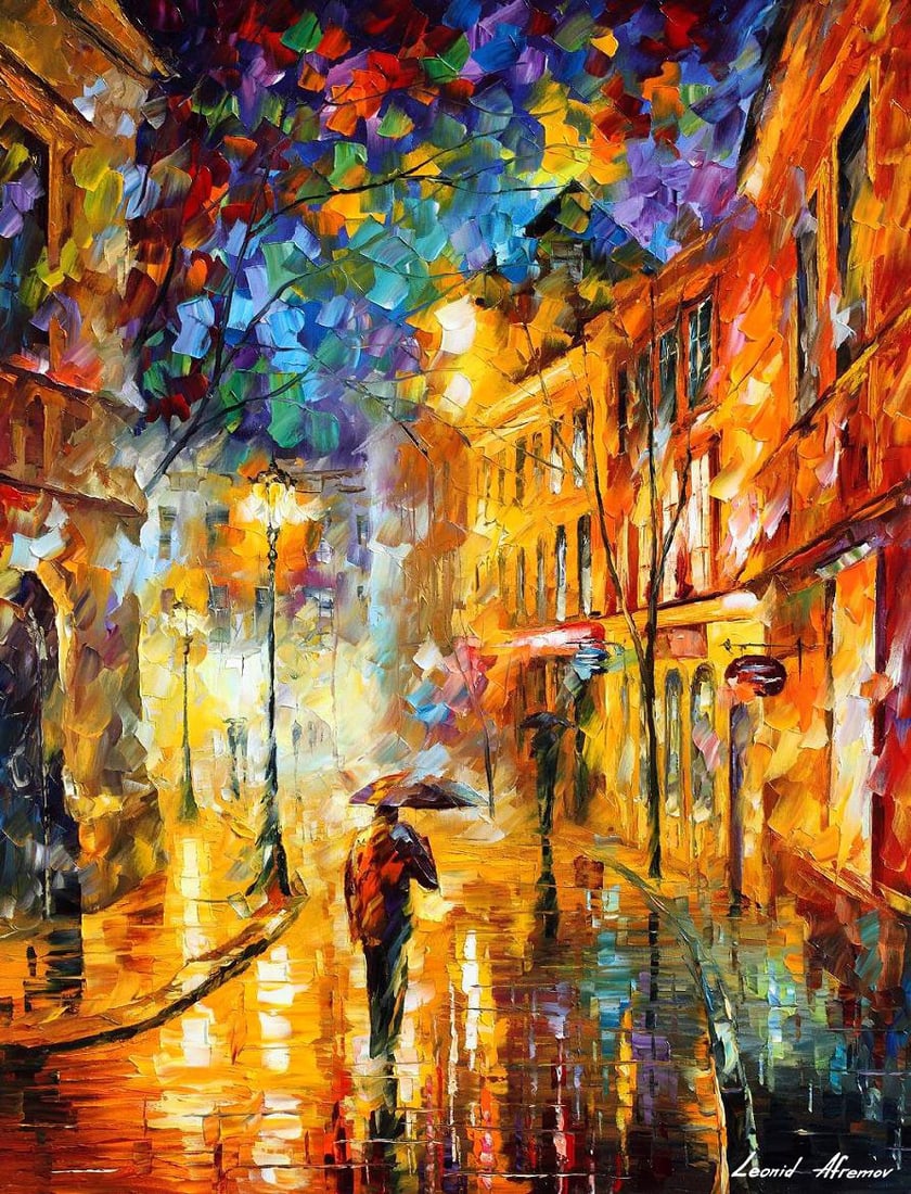 Mystery Of Old Vitebsk Limited Edition 1/25 Canvas by Leonid Afremov: Mystery Of Old Vitebsk Limited Edition 1/25 Canvas by Leonid Afremov "Mystery Of Old Vitebsk" is a limited edition giclee artwork by renowned artist Leonid Afremov. This exquisite piece is hand-painte