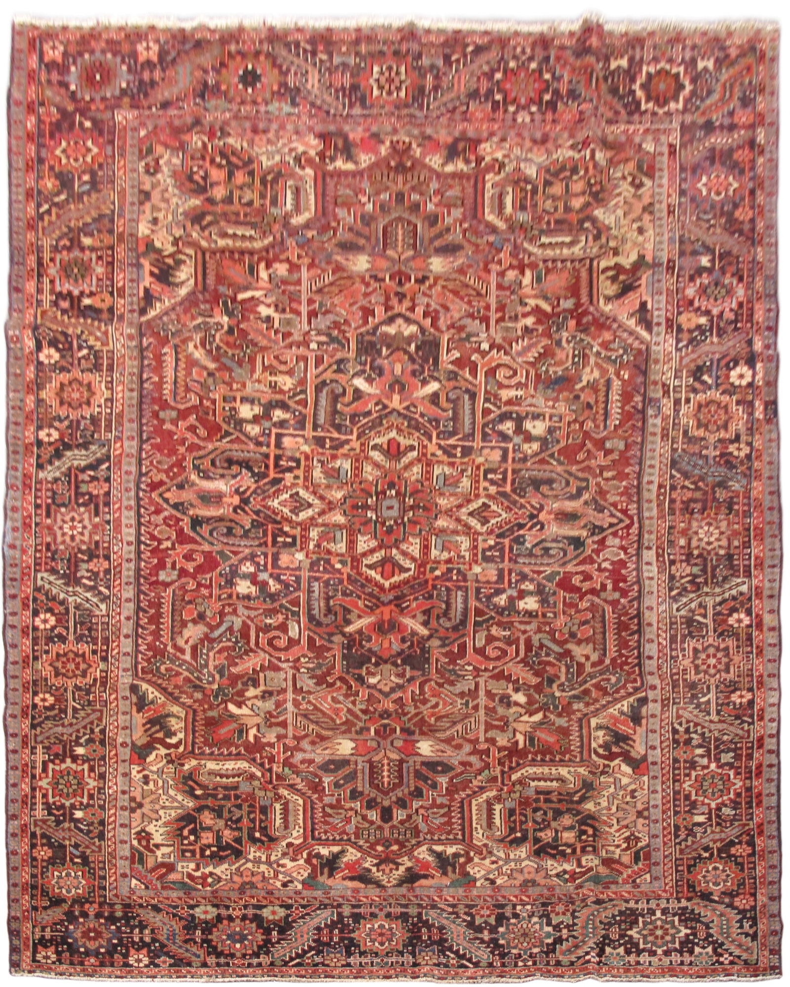8 x 10.11 Multicolor Persian Heriz Hand-Knotted Area Rug (1 of 6)
