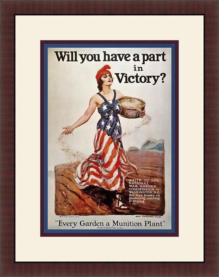 James Montgomery Flagg Americana Lithograph Will You Have a Part in Victory Framed Art (1 of 2)