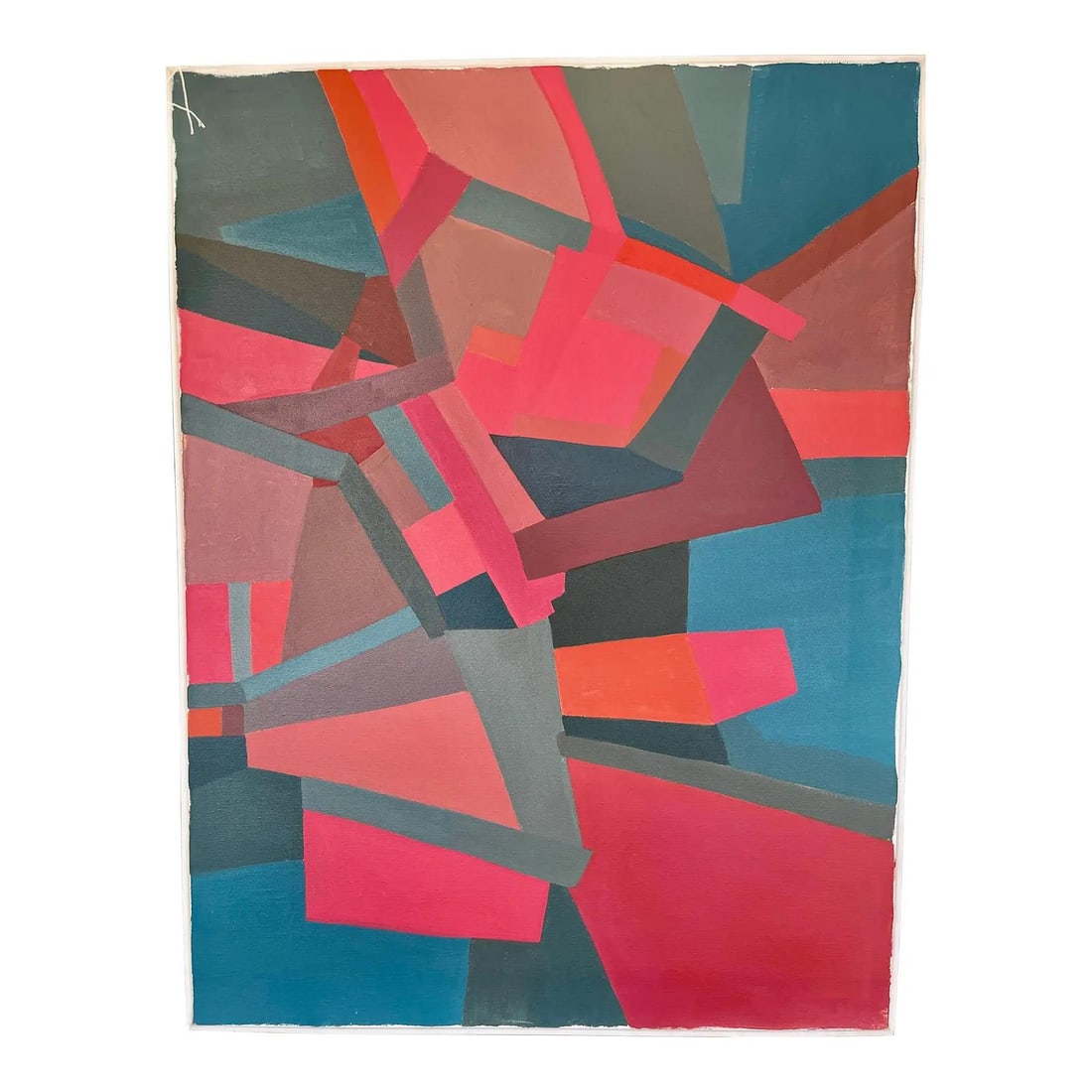 Orlovsky Schwartz 1968 Abstract Cubist Oil Painting on Canvas: Orlovsky Schwartz 1968 Abstract Cubist Oil Painting on Canvas Discover a stunning Abstract Cubist Painting by Orlovsky Schwartz, created in 1968. This captivating oil on canvas artwork features a rich