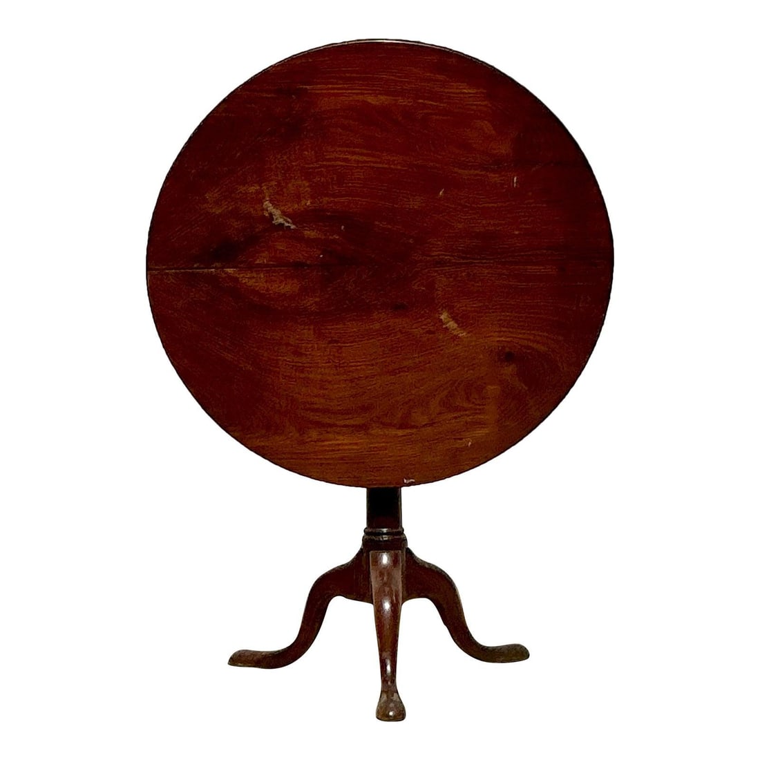 Vintage Regency Bookmatched Tilt Top Table with Pedestal Base: Vintage Regency Bookmatched Tilt Top Table with Pedestal Base Experience the timeless elegance of this Vintage Regency Bookmatched Tilt Top Table. This exquisite piece features a round top crafted fro
