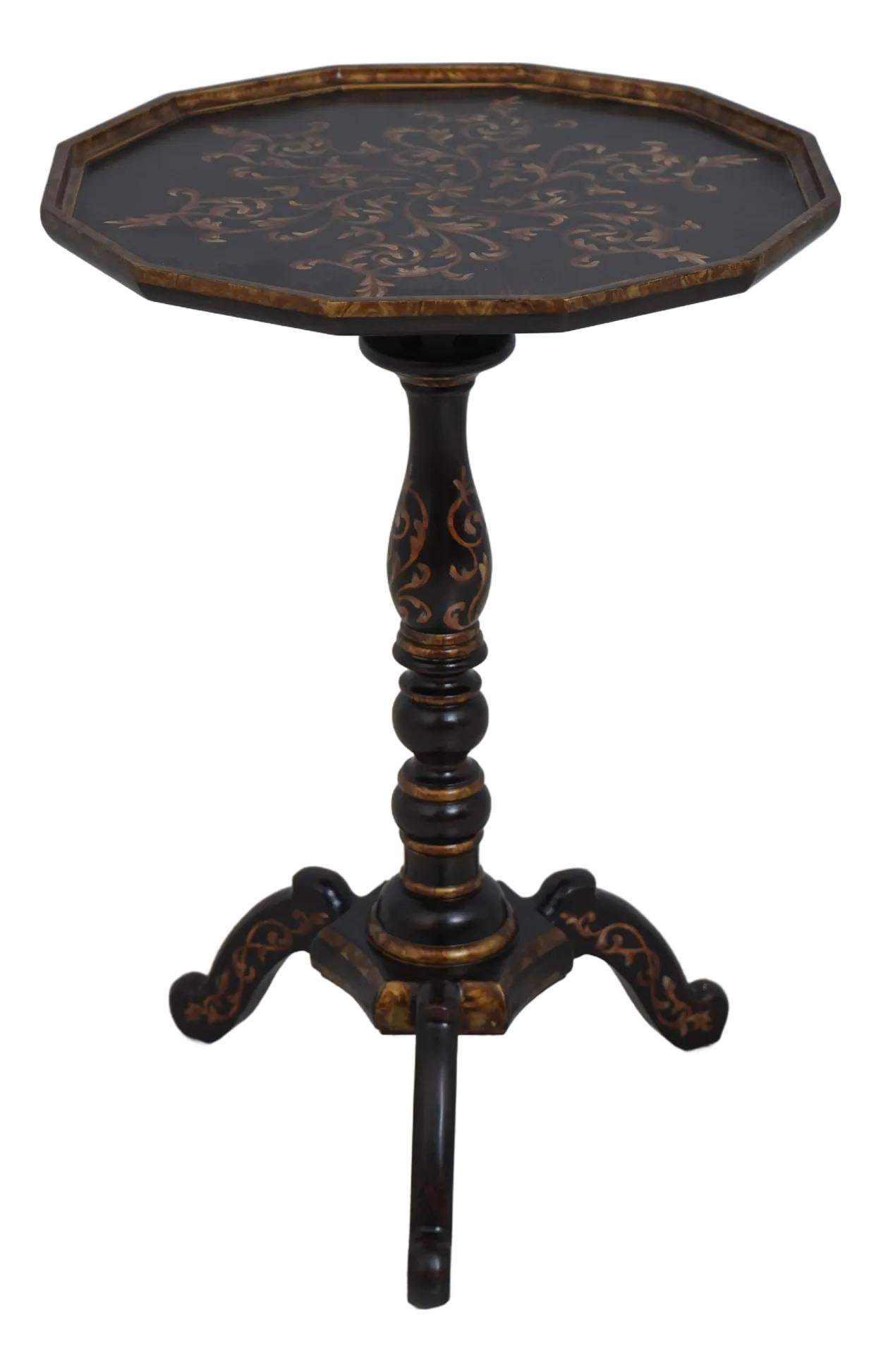 Wildwood Accents Chinoiserie Painted Pedestal Table 18x18x26.5 (1 of 10)
