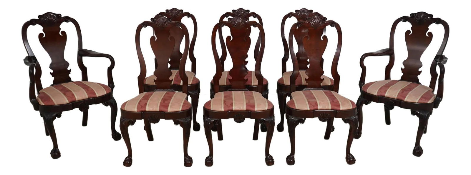 Set of 8 Kindel Winterthur Queen Anne Dining Chairs Mahogany: Set of 8 Kindel Winterthur Queen Anne Dining Chairs Mahogany This exquisite set of 8 dining room chairs from the Kindel Winterthur Collection combines traditional design with high-quality craftsmanshi