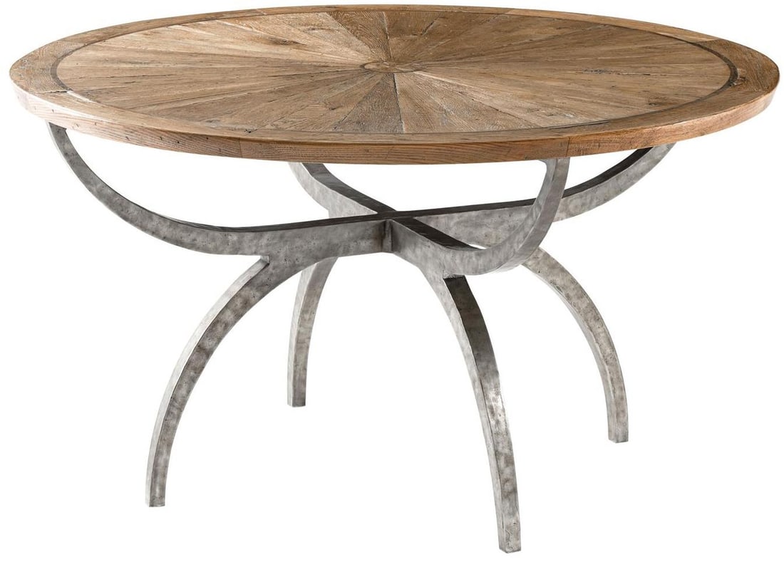 Theodore Alexander Echo Oak Lagan II Circular Dining Table: Theodore Alexander Echo Oak Lagan II Circular Dining Table Introducing the Echo Oak Lagan II Dining Table, a stunning centerpiece designed for casual modern dining. This table exudes a timeless appeal