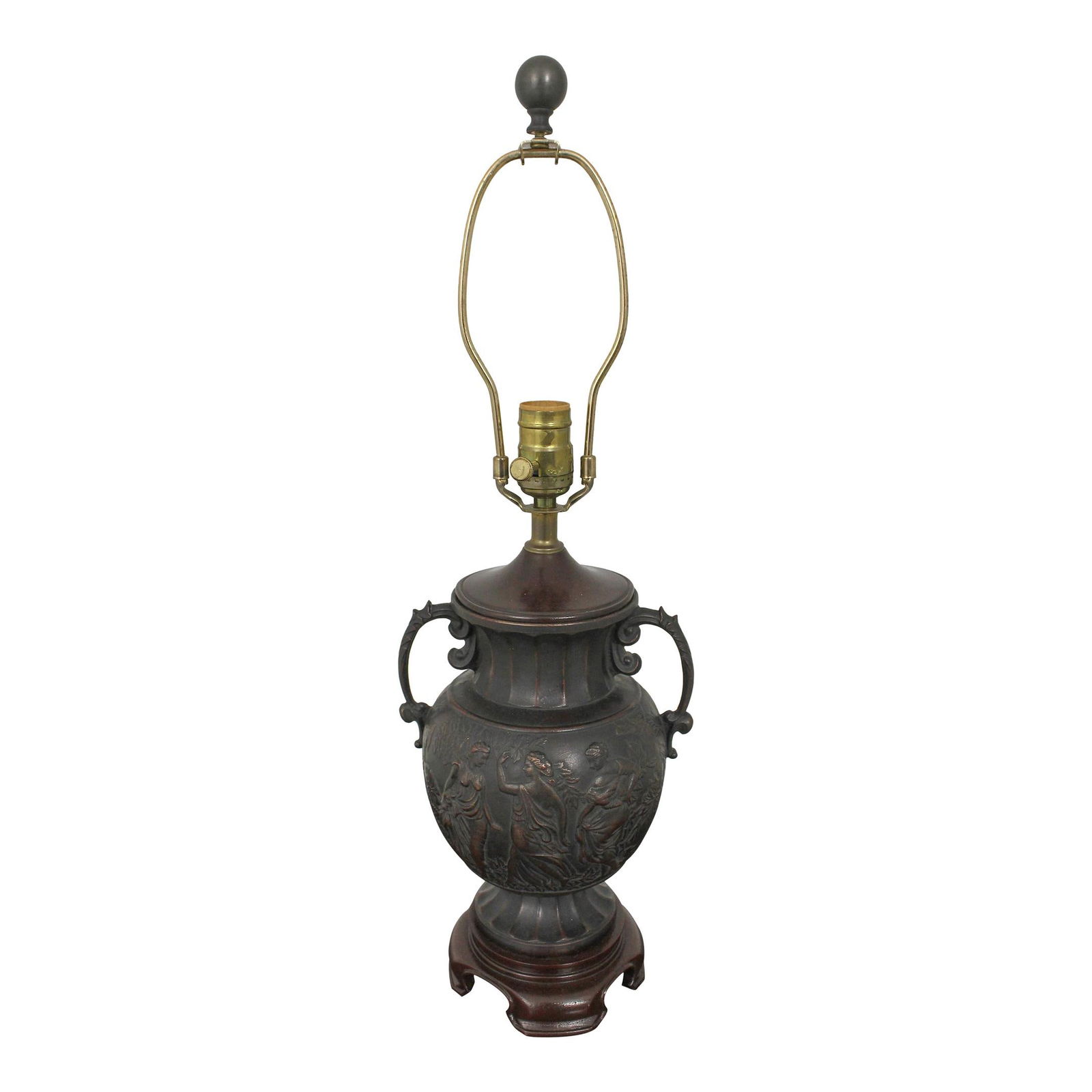 Speer Neoclassical Metal Urn Lamp with Bronze Finish 31 inches (1 of 10)