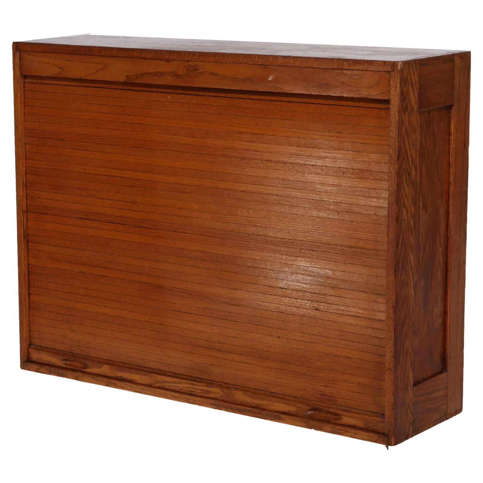 Vintage 1920s Arts and Crafts Oak Roll Front Cabinet: Vintage 1920s Arts and Crafts Oak Roll Front Cabinet This antique oak roll front cabinet, dating back to circa 1920, exemplifies the craftsmanship of the Arts and Crafts style. Constructed from solid