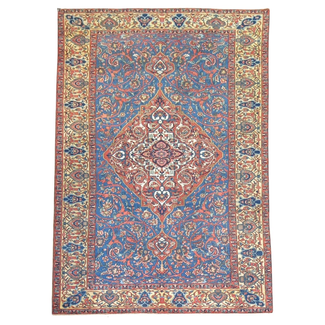 Blue Antique Persian Bakhtiari Rug 9'10 x 16'9 Hand-Woven Wool 1930 (1 of 15)