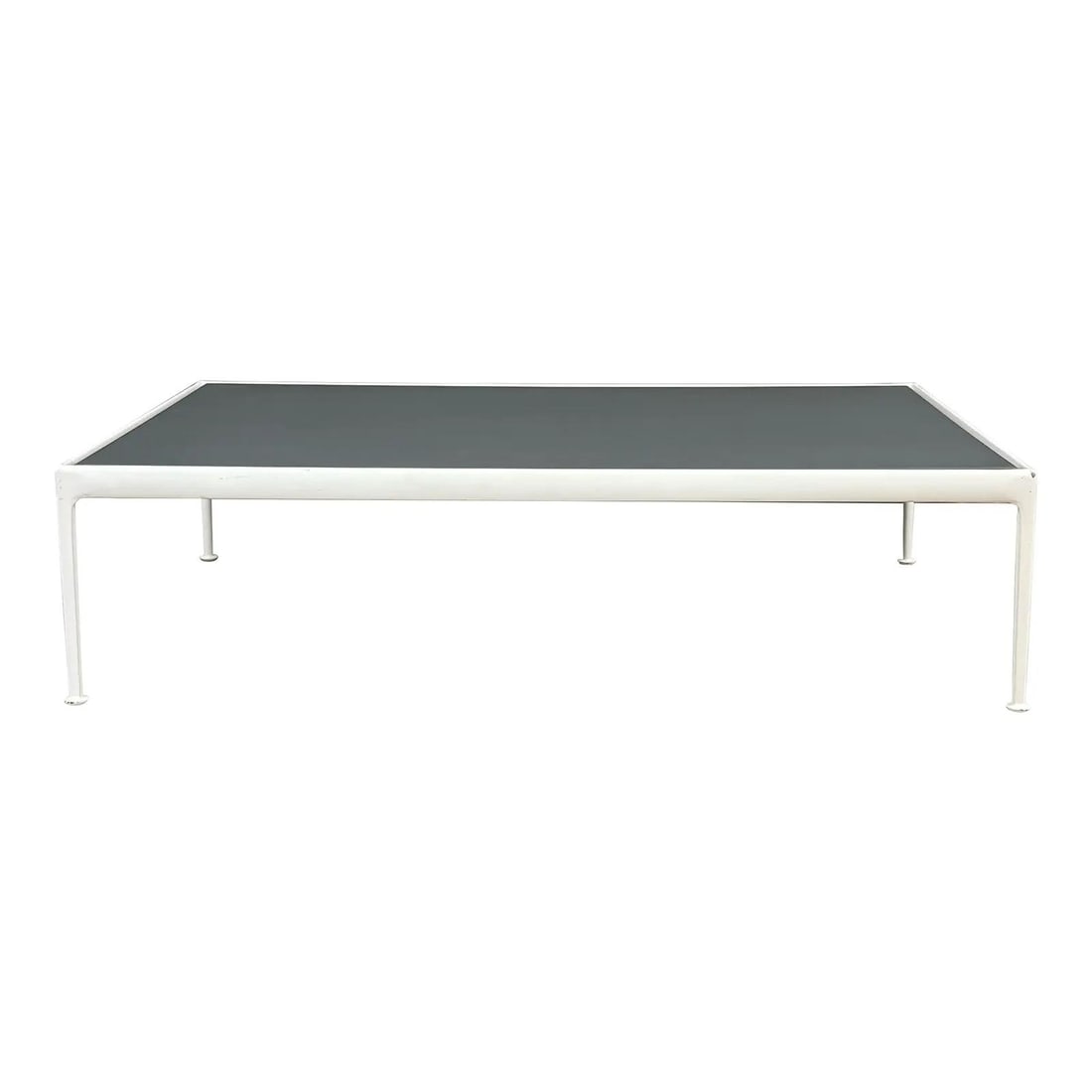Richard Schultz Aluminum Enamel Coffee Table Mid Century Modern 60x38: Richard Schultz Aluminum Enamel Coffee Table Mid Century Modern 60x38 This striking mid-century modern coffee table features a large rectangular design crafted from durable aluminum and finished with