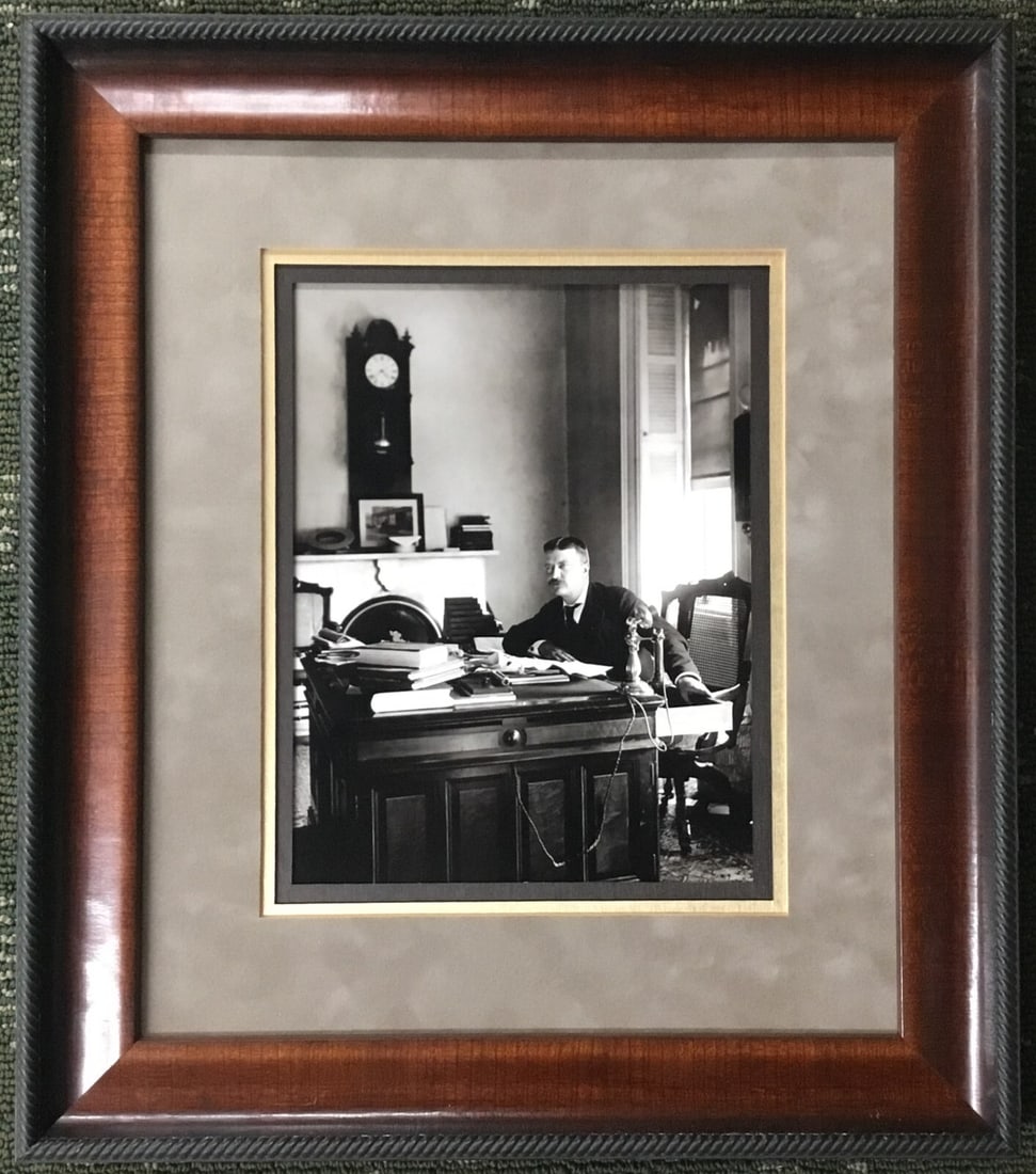 Theodore Roosevelt NYC Police Commissioner Custom Framed Photograph: Theodore Roosevelt NYC Police Commissioner Custom Framed Photograph This custom framed photograph features Theodore Roosevelt, who served as the President of the United States from 1901 to 1909. A rem