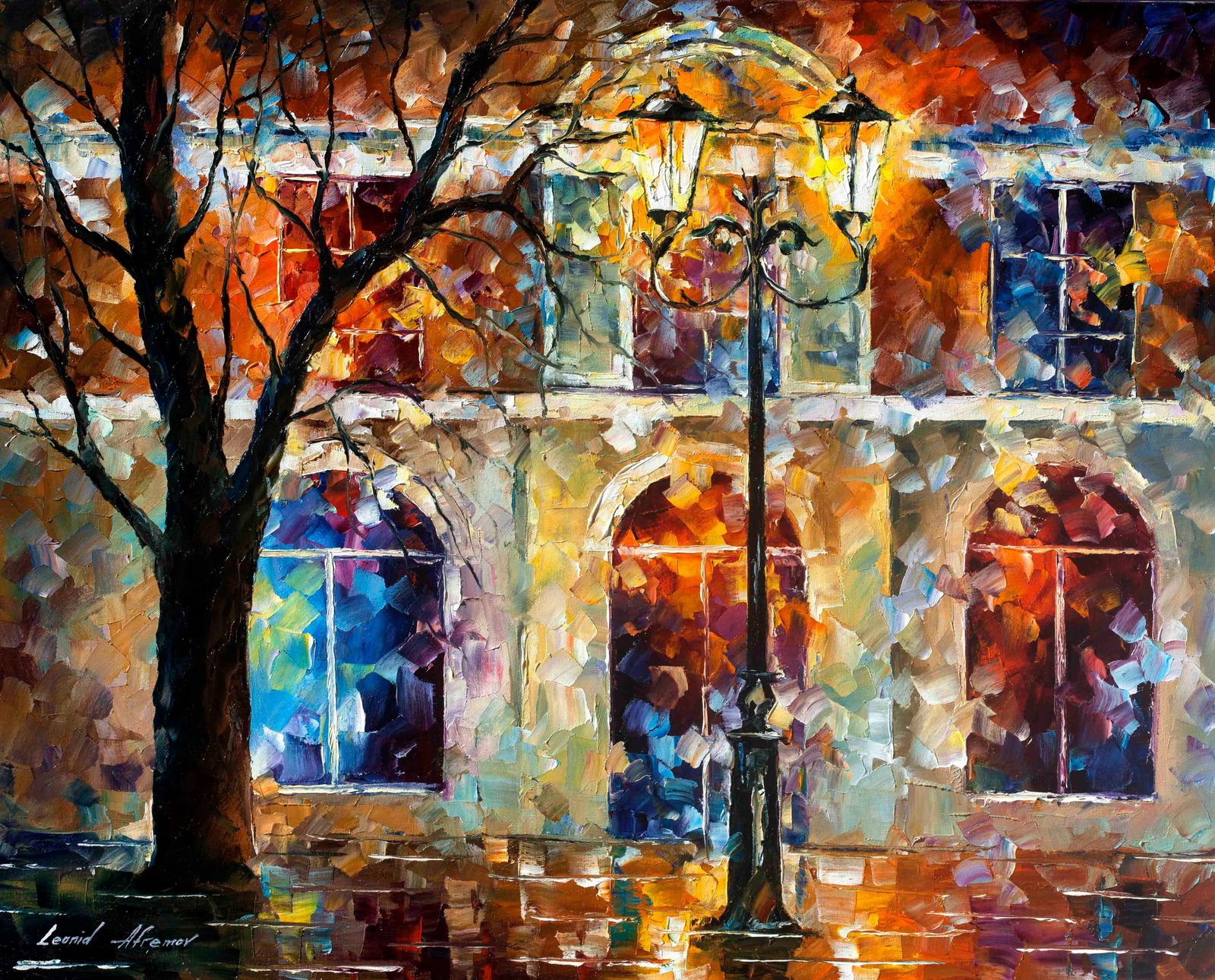 Leonid Afremov Windows With Memories Limited Edition 1 of 25 Giclee Canvas: Leonid Afremov Windows With Memories Limited Edition 1 of 25 Giclee Canvas "Windows With Memories" is a stunning limited edition giclee hand-painted by the renowned artist Leonid Afremov. This artwork