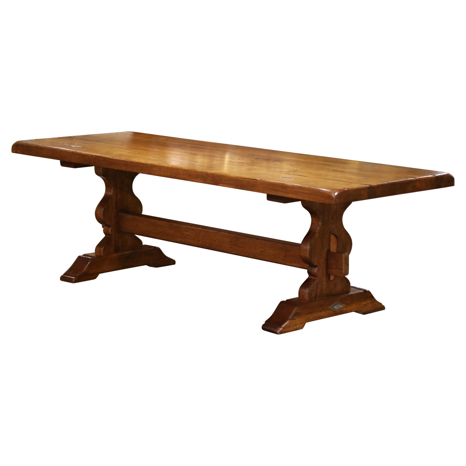 Antique 19th Century Louis XIII Walnut Refectory Table with Trestle Base (1 of 10)
