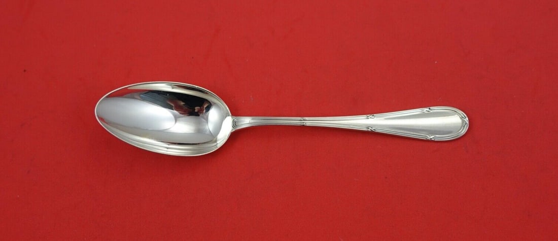 Buccellati Parma Sterling Silver Teaspoon 6 Inches: Buccellati Parma Sterling Silver Teaspoon 6 Inches This exquisite Parma teaspoon by Buccellati is crafted from high-quality sterling silver, showcasing the brand's renowned craftsmanship. Measuring 6