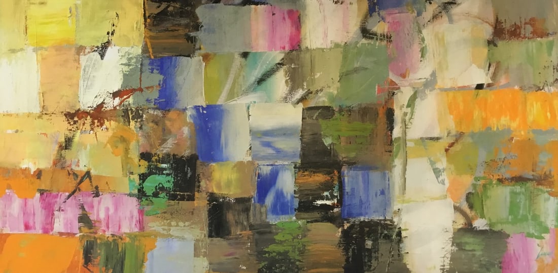 Lucas Concetti Dimensional Print 50 x 26 Unframed Abstract Art (1 of 1)