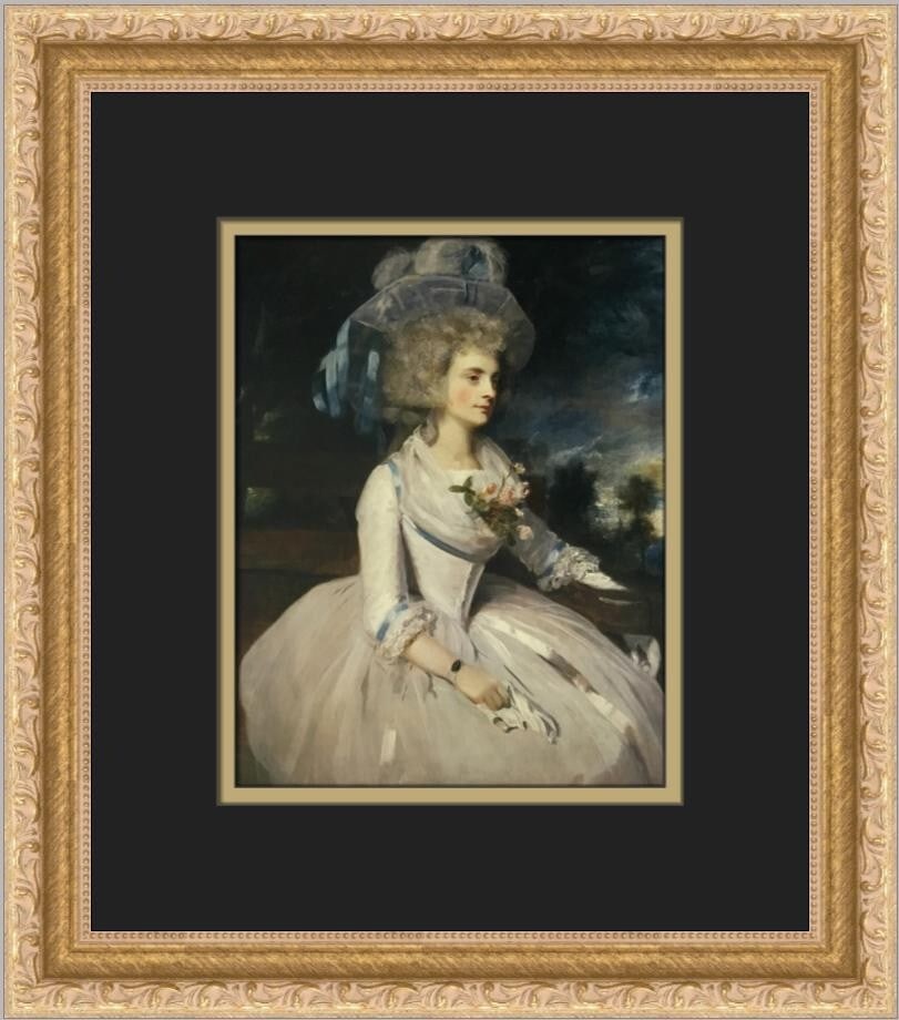 Sir Joshua Reynolds Lady Skipwith Custom Framed Print Art 1982: Sir Joshua Reynolds Lady Skipwith Custom Framed Print Art 1982 This exquisite custom framed print titled "Lady Skipwith" by renowned artist Sir Joshua Reynolds showcases a portrait in the expressive s