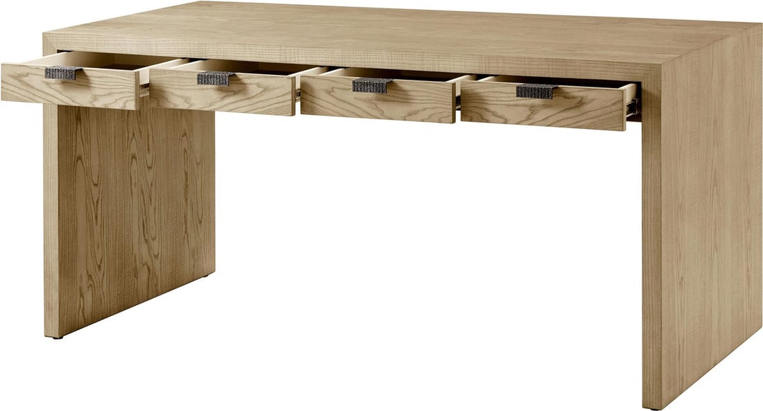 Theodore Alexander Catalina Desk Modern Aluminum Veneer 62W x 30D (1 of 7)