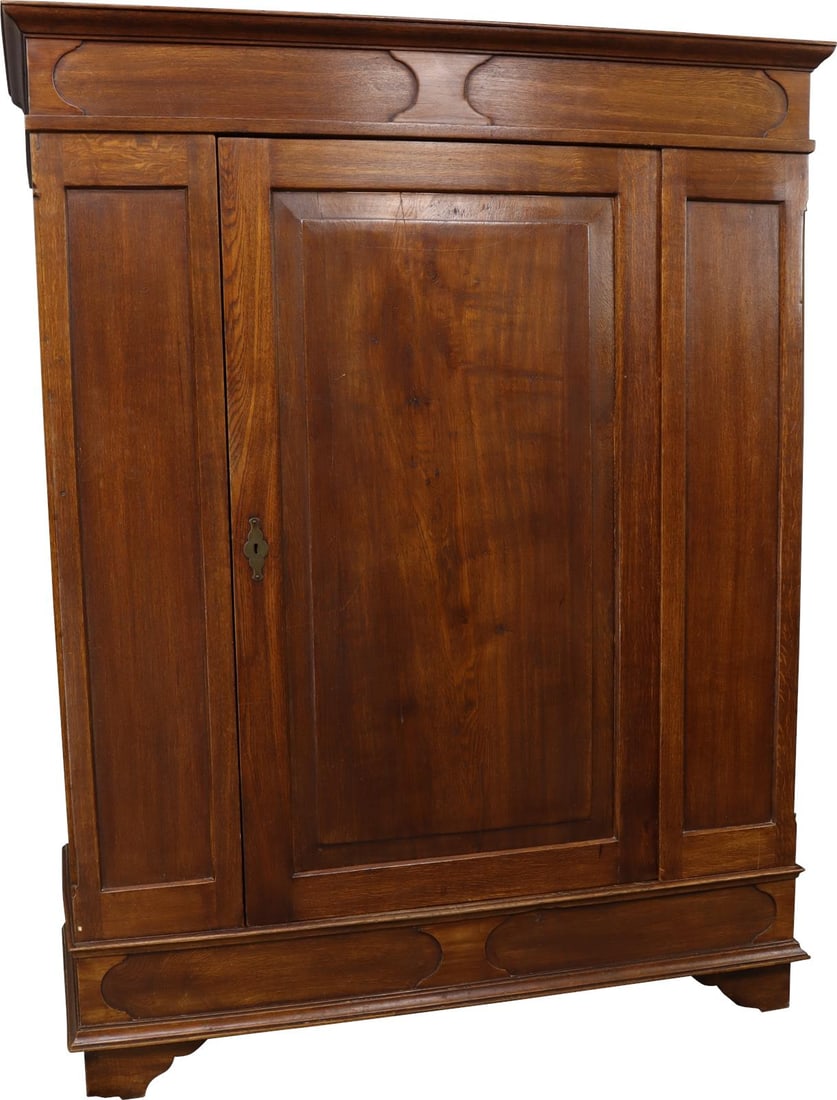 19th Century Biedermeier Oak Armoire German Design Circa 1870: 19th Century Biedermeier Oak Armoire German Design Circa 1870 This exquisite 19th Century German Biedermeier oak armoire embodies the elegance of the era with its classic design and rich oak finish. C