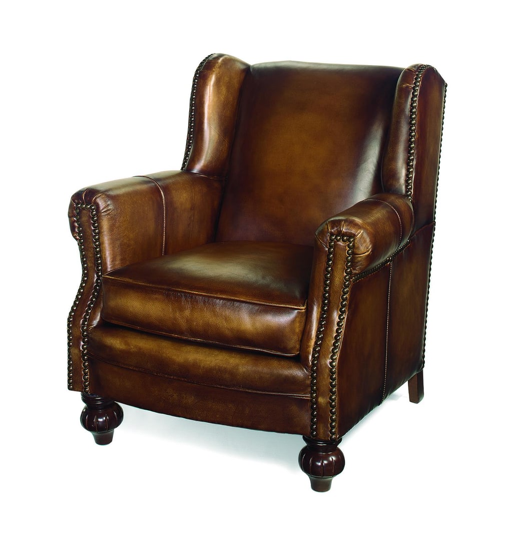 Handcrafted Leather Library Chair Made in USA (1 of 1)