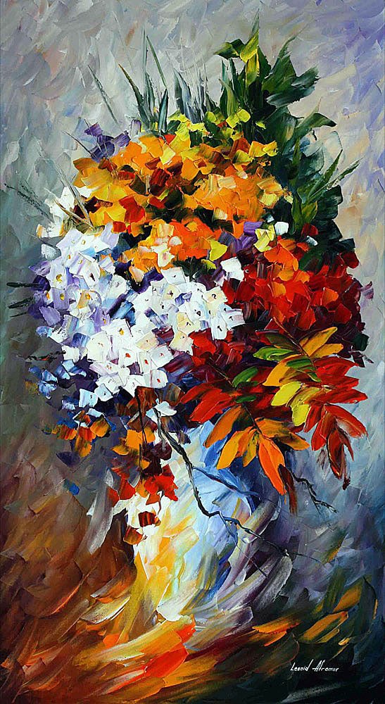 Winter Bouquet Limited Edition 1/25 by Leonid Afremov Canvas Art: Winter Bouquet Limited Edition 1/25 by Leonid Afremov Canvas Art Introducing the exquisite 'Winter Bouquet,' a limited edition giclee hand-painted by renowned artist Leonid Afremov. This stunning piec