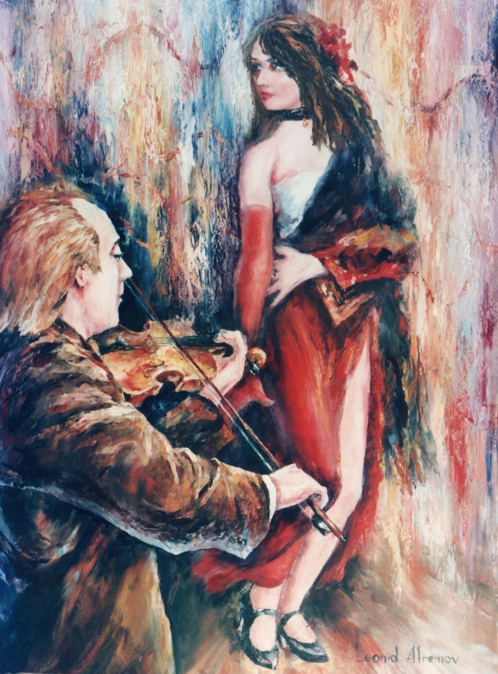 The Red Dancer Limited Edition 1/25 by Leonid Afremov Canvas Art: The Red Dancer Limited Edition 1/25 by Leonid Afremov Canvas Art Discover the vibrant beauty of 'The Red Dancer,' a limited edition giclee hand-painted by the renowned artist Leonid Afremov. This exqu