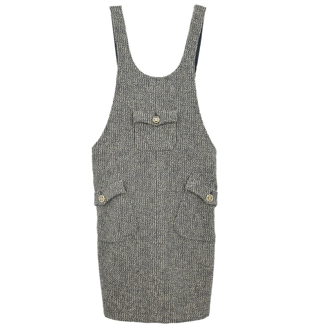 Chanel Black Sleeveless Pencil Dress 01A Size 38: Chanel Black Sleeveless Pencil Dress 01A Size 38 Elevate your casual wardrobe with this Chanel Sleeveless Pencil Dress. Crafted from a luxurious blend of 75% wool and 25% angora, this black dress feat