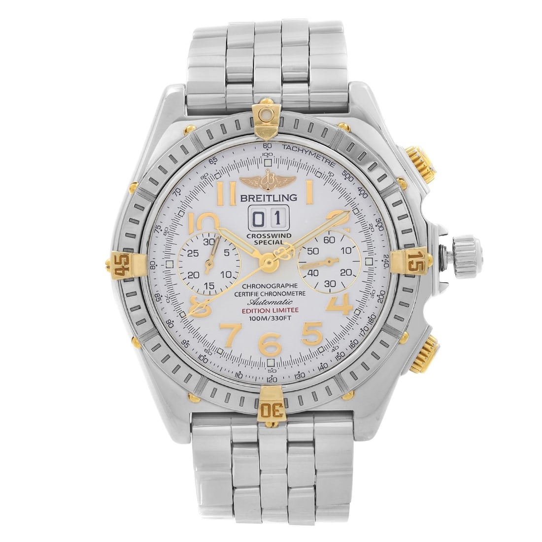 Breitling Crosswind 44mm Limited Edition Automatic Watch B44356 White Dial Steel: Breitling Crosswind 44mm Limited Edition Automatic Watch B44356 White Dial Steel Introducing the Breitling Crosswind 44mm Limited Steel Automatic Watch, model B44356, a perfect blend of luxury and per