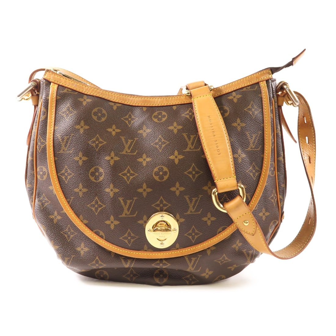 Louis Vuitton Tulum GM Shoulder Bag Monogram Brown PVC Canvas: Louis Vuitton Tulum GM Shoulder Bag Monogram Brown PVC Canvas This Louis Vuitton Tulum GM Shoulder Bag showcases the iconic Monogram pattern in a rich brown hue. Crafted from durable PVC coated canvas