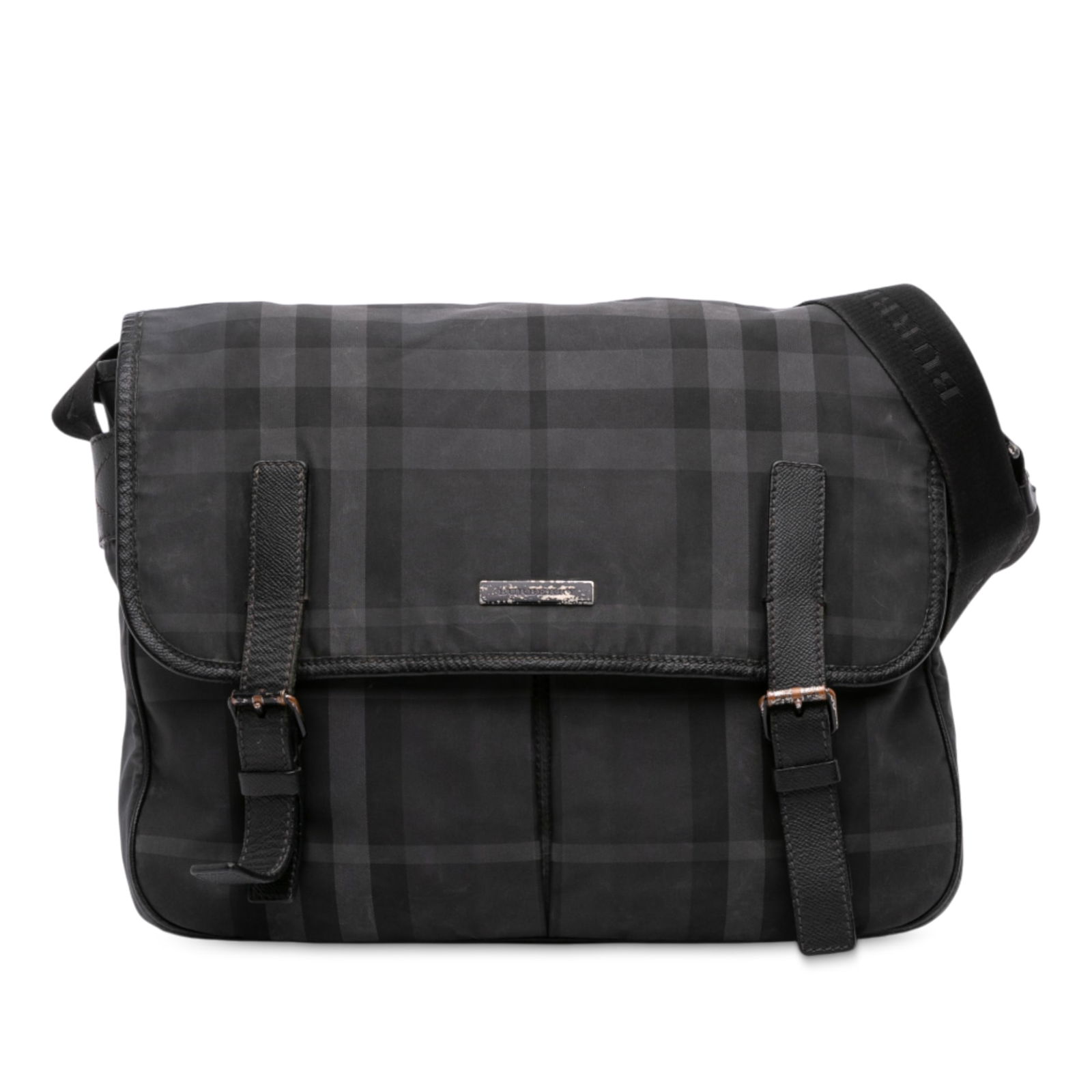 Burberry Smoke Check Nylon Elgin Messenger Bag Gray Leather Trim: Burberry Smoke Check Nylon Elgin Messenger Bag Gray Leather Trim Introducing the Burberry Smoke Check Nylon Elgin Messenger Bag, a stylish accessory that combines practicality with a classic design. T