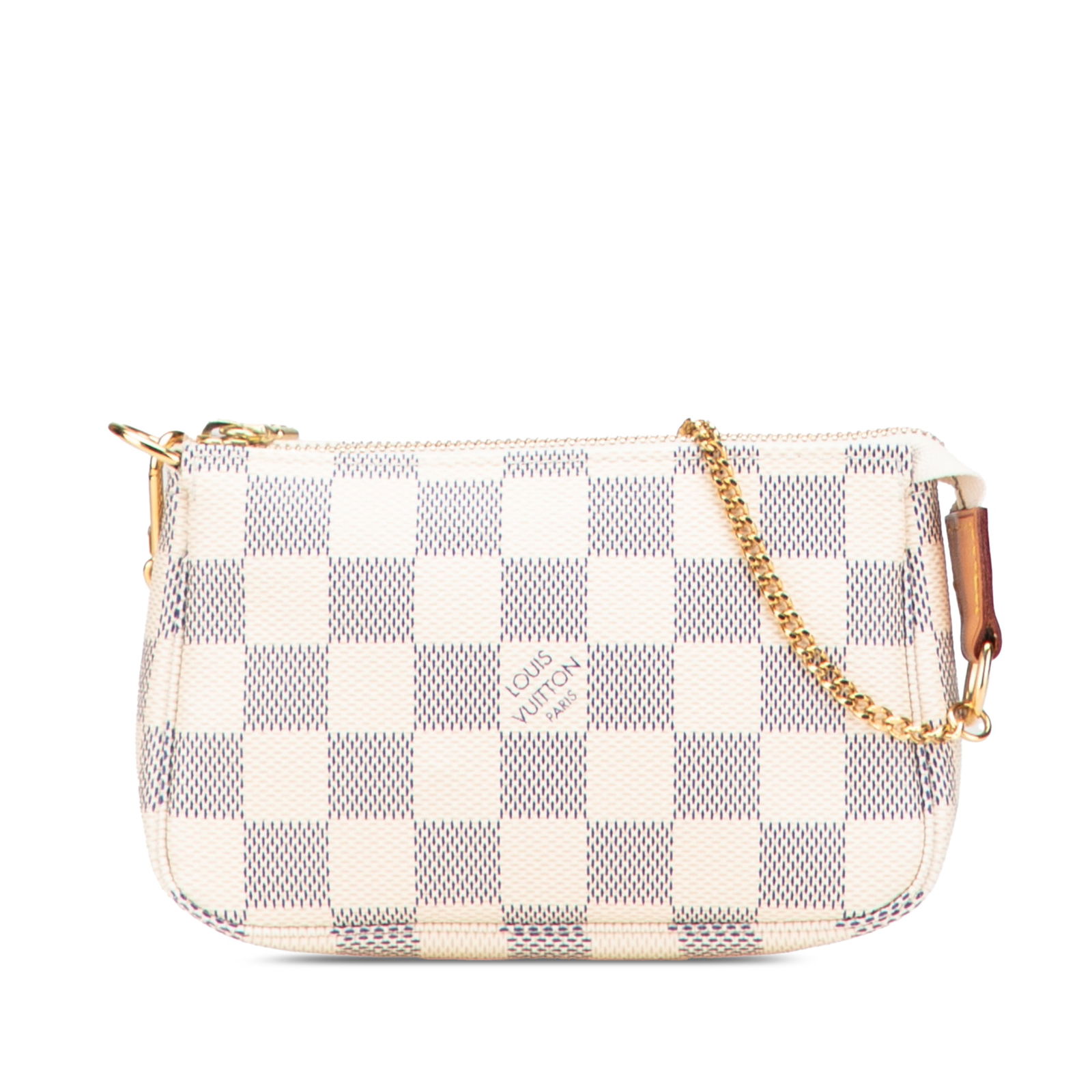Louis Vuitton Damier Azur Mini Pochette Accessoires Canvas Bag: Louis Vuitton Damier Azur Mini Pochette Accessoires Canvas Bag The Louis Vuitton Damier Azur Mini Pochette Accessoires is a chic and versatile bag, crafted from durable damier canvas with a stylish wh