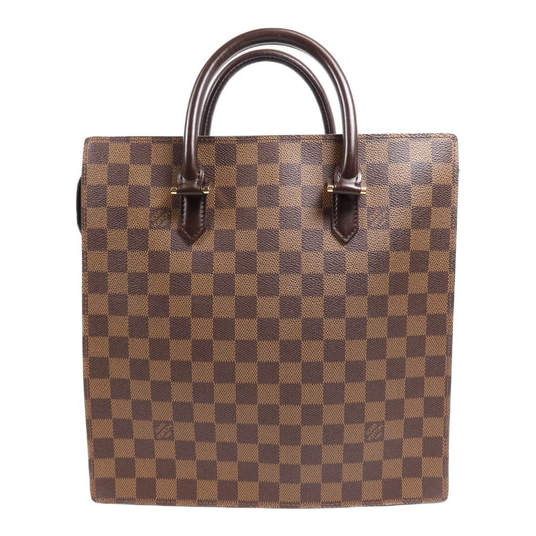 LOUIS VUITTON Venice PM Tote Bag N51145 Damier Ebene Brown: LOUIS VUITTON Venice PM Tote Bag N51145 Damier Ebene Brown This LOUIS VUITTON Venice PM Tote Hand Bag showcases a classic design with a Damier Ebene pattern. Crafted from durable PVC coated canvas, th