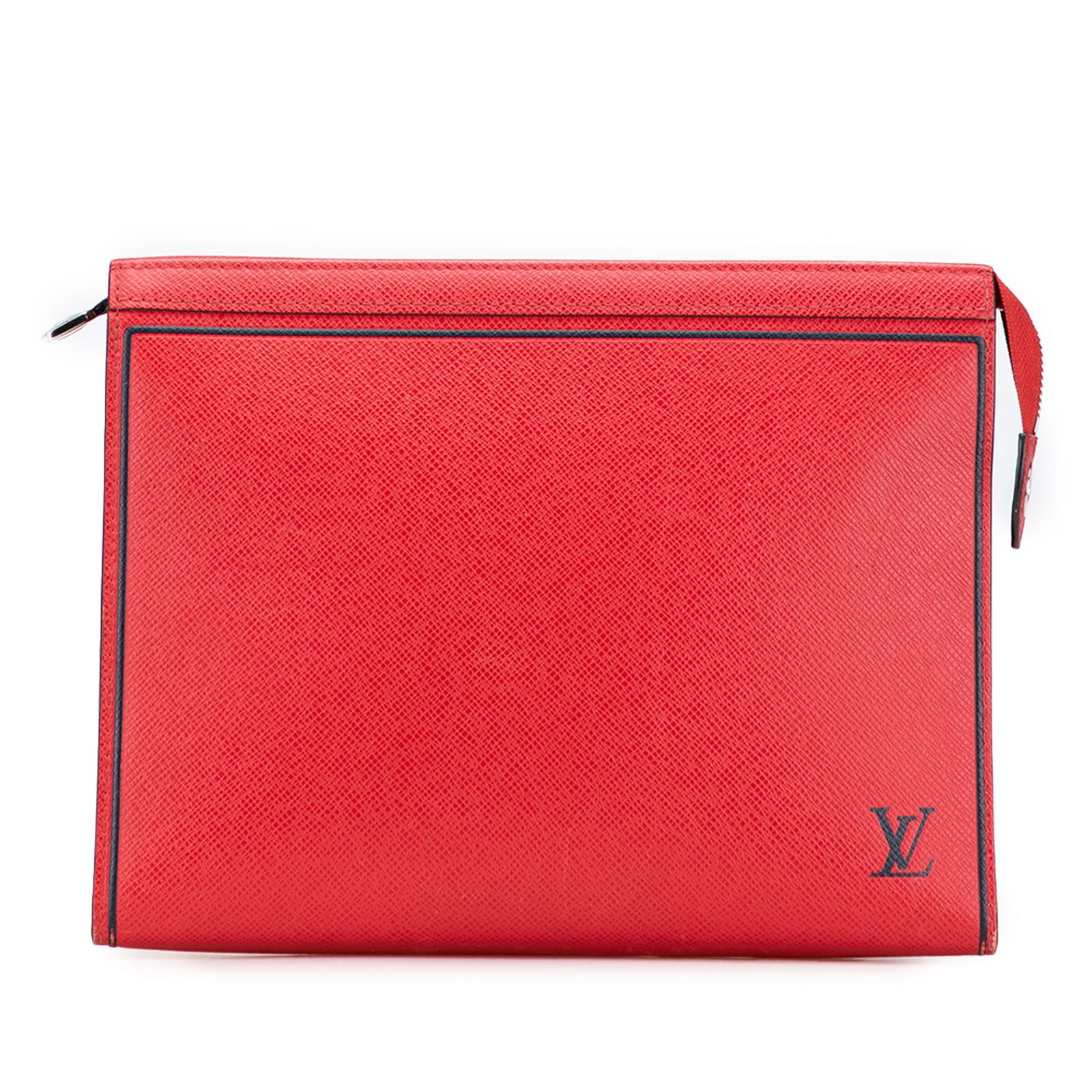 Louis Vuitton Taiga Pochette Voyage MM Red Leather Bag: Louis Vuitton Taiga Pochette Voyage MM Red Leather Bag The Louis Vuitton Taiga Pochette Voyage MM is a stylish and practical bag crafted from durable taiga leather. It features a top zip closure for s