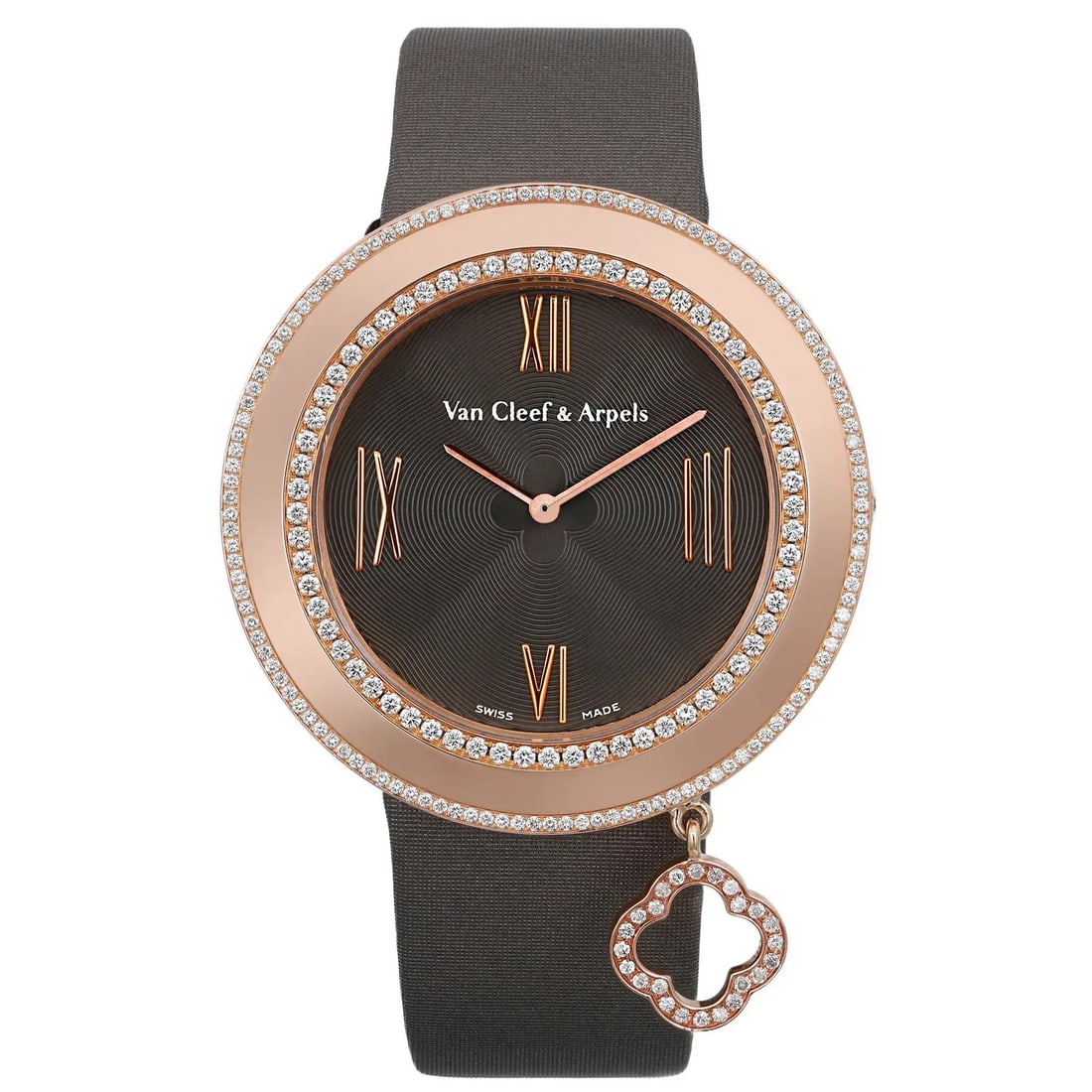 Van Cleef & Arpels Charms 38MM 18K Rose Gold Diamond Watch VCARN01400: Van Cleef & Arpels Charms 38MM 18K Rose Gold Diamond Watch VCARN01400 Discover the elegance of the Van Cleef & Arpels Charms wristwatch, a stunning blend of luxury and functionality. This exquisite ti